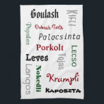 Hungarian Foods White Kitchen Towel<br><div class="desc">A beautiful and unique kitchen towel that would make a great addition to your home decor or a unique gift.</div>