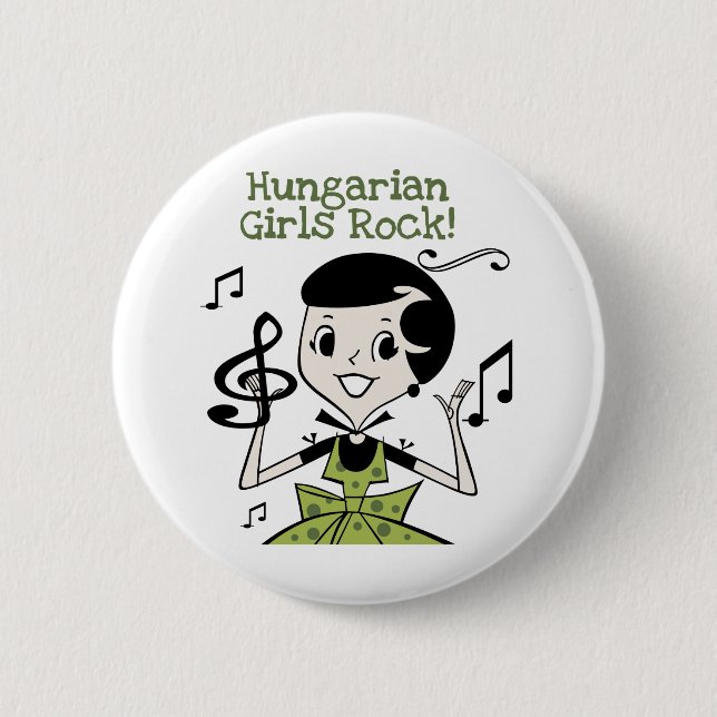 Hungarian Girls Rock Button (Front)