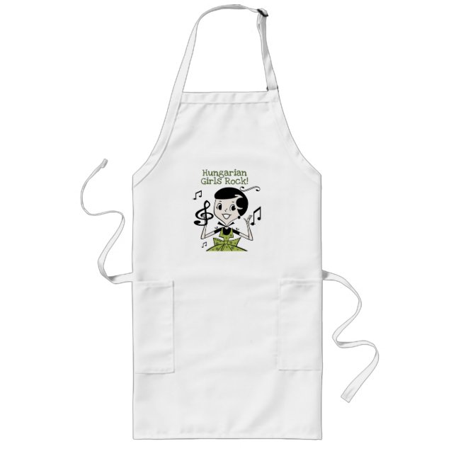 Hungarian Girls Rock Long Apron (Front)