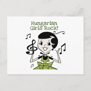 Hungarian Girls Rock Postcard