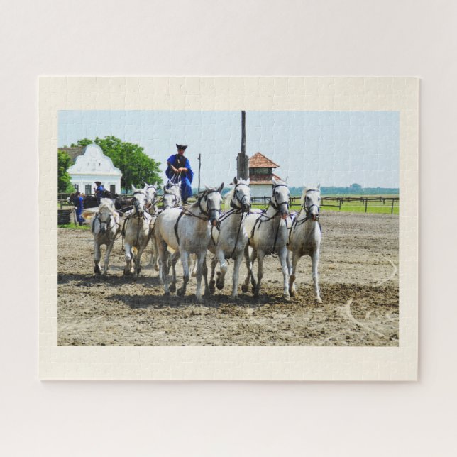 Hungarian horse riding jigsaw puzzle (Horizontal)