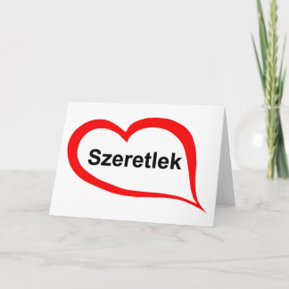 Hungarian I love you Holiday Card