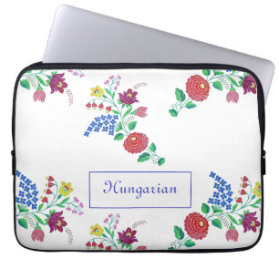 Hungarian Kalocsa Embroidery Folk Art Laptop Sleeve