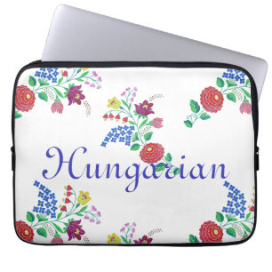 Hungarian Kalocsa Embroidery Folk Art Laptop Sleeve