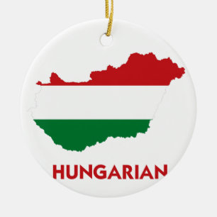 HUNGARIAN MAP CERAMIC ORNAMENT