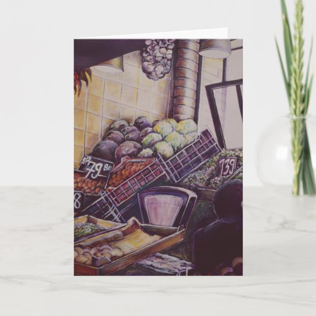 Hungarian Market Place Budapest Greeting Card (Front)