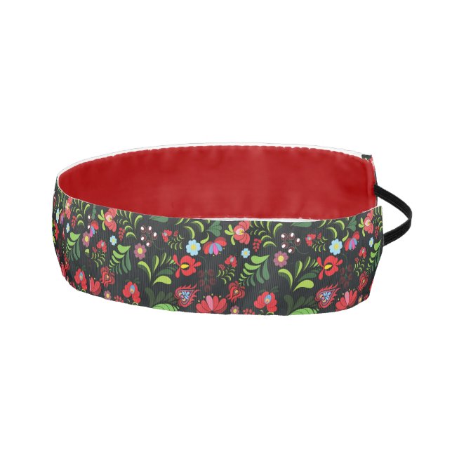 Hungarian Matyo Embroidery Pattern Athletic Headband (Right)