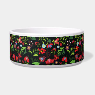 Hungarian Matyo Embroidery Pattern Bowl