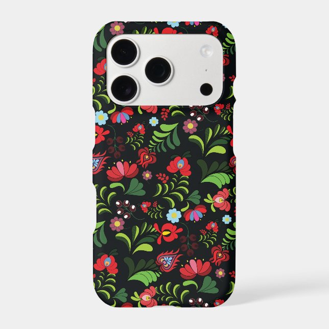 Hungarian Matyo Embroidery Pattern Iphone Case (Back)