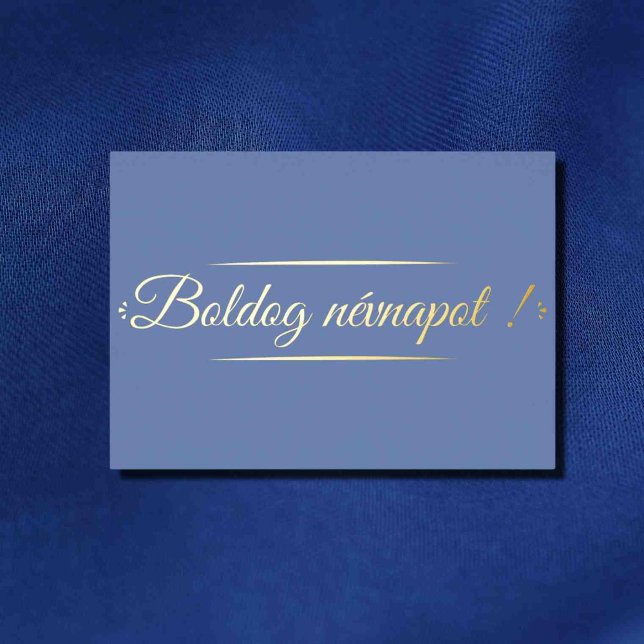 Hungarian Name Day -golden Foil Invitation (Creator Uploaded)