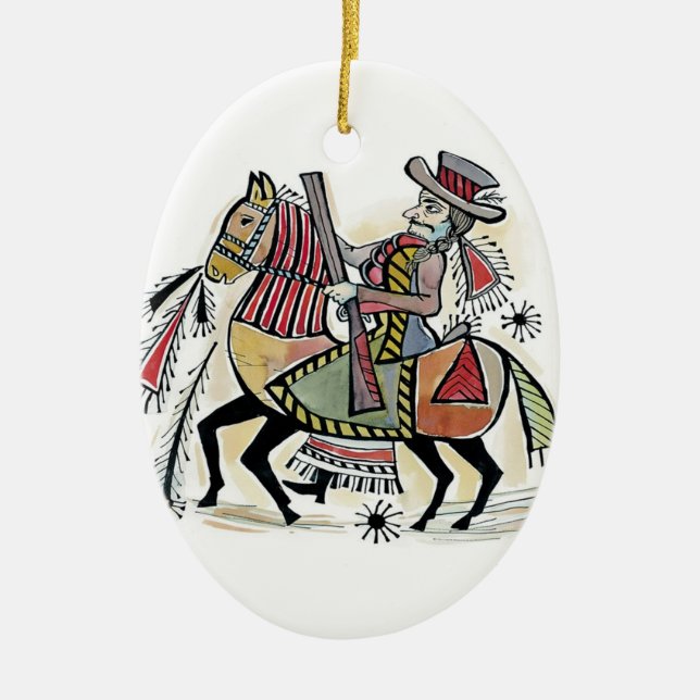 hungarian outlaw ceramic ornament (Front)