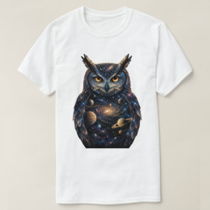 "Hungarian Owl with Planets Stars Cosmic Galaxy Ar T-Shirt