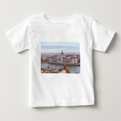 Hungarian Parliament Budapest by day Baby T_Shirt