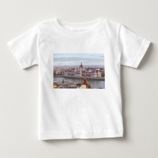Hungarian Parliament Budapest by day Baby T-Shirt (Front)