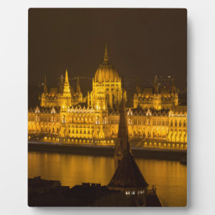 Hungarian Parliament Budapest by night Plaque