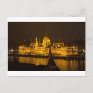 Hungarian Parliament Budapest by night Postcard