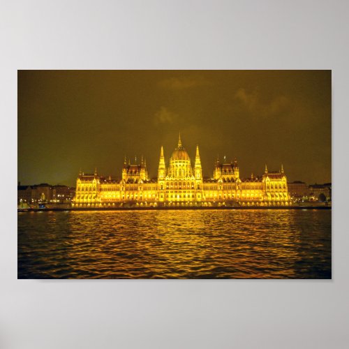 Hungarian Parliament, Budapest, Hungary at Night