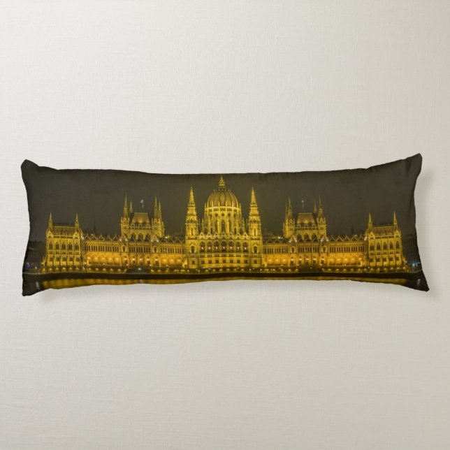 Hungarian Parliament Building Body Pillow (Back)