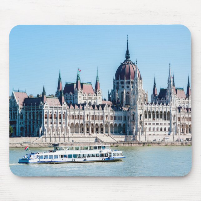 Hungarian Parliament Building in Budapest city Mouse Pad (Front)