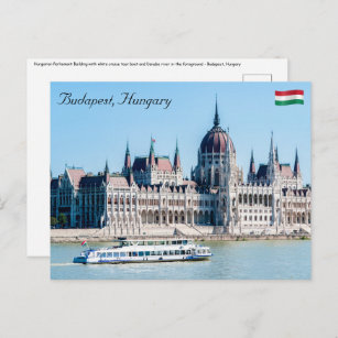 Hungarian Parliament Building in Budapest city Postcard