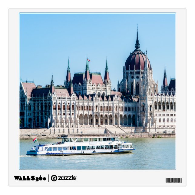 Hungarian Parliament Building in Budapest city  Wall Decal (Front)