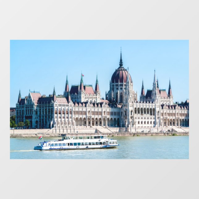 Hungarian Parliament Building in Budapest city Window Cling (Sheet)