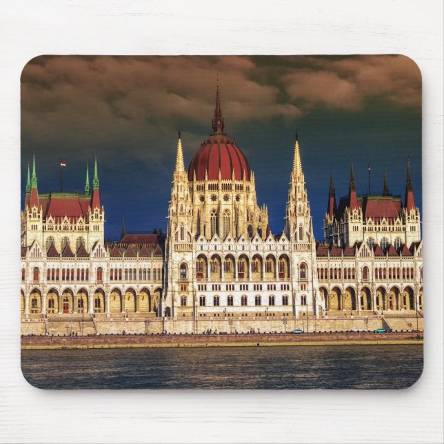 Hungarian Parliament Building in Budapest, Hungary Mouse Pad (Front)