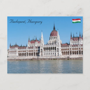 Hungarian Parliament Building in Budapest Postcard