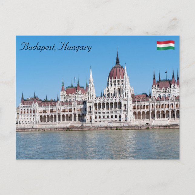 Hungarian Parliament Building in Budapest Postcard (Front)