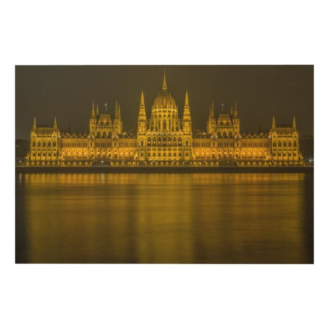 Hungarian Parliament Building Wood Wall Art (Front)