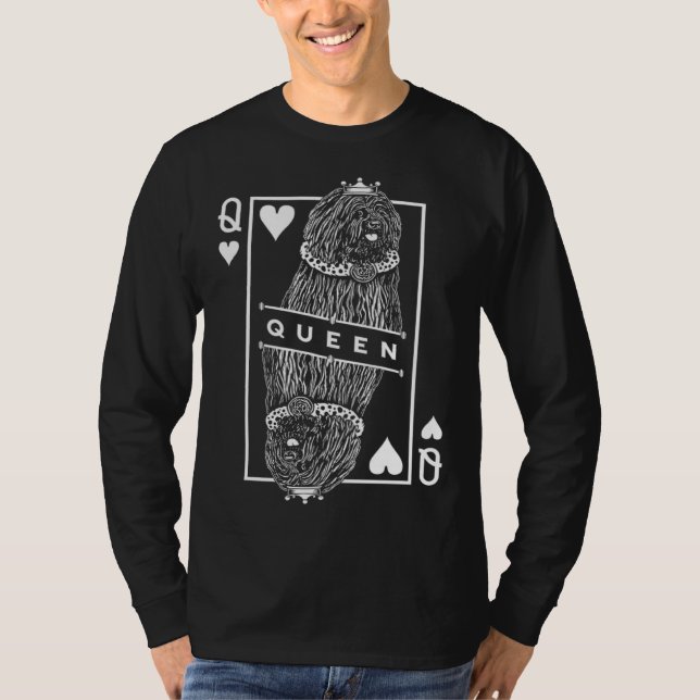 Hungarian Puli Queen Of Hearts  Dog  Pop T-Shirt (Front)