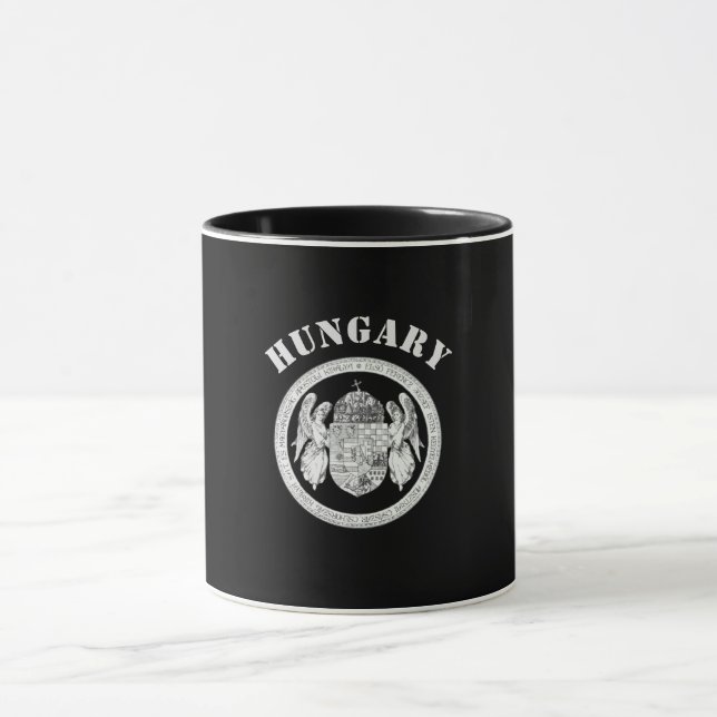 Hungarian Seal with Coat of Arms Hungary Gifts Mug (Center)