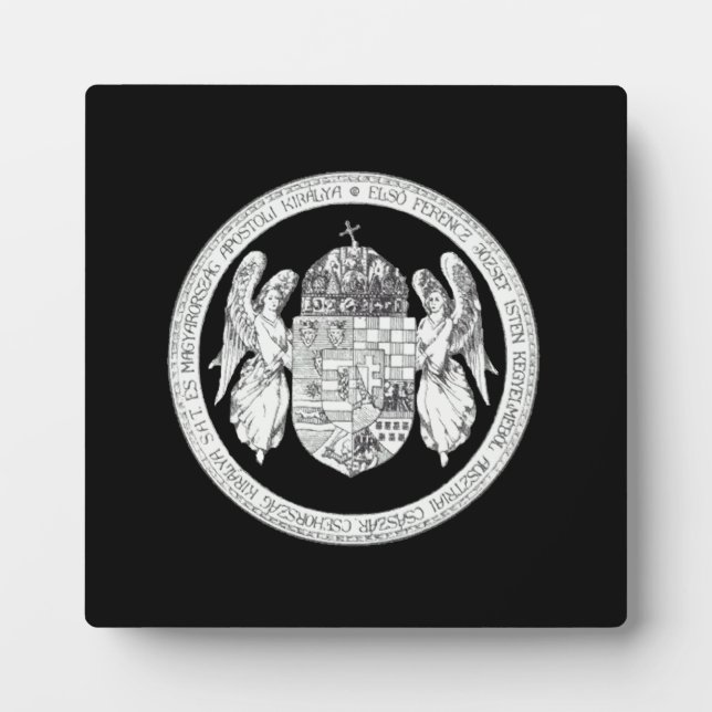 Hungarian Seal with Coat of Arms Hungary Gifts Plaque (Front)