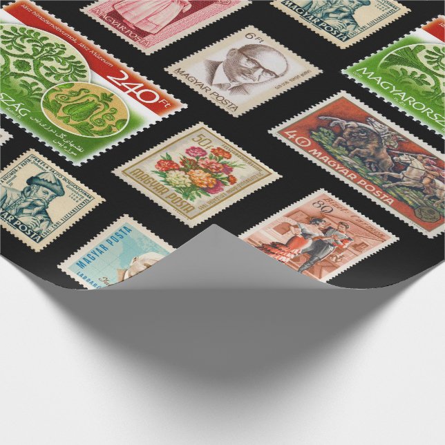 Hungarian Stamps Wrapping Paper (Corner)