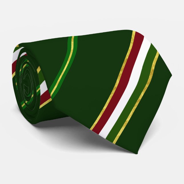 Hungarian stripes flag neck tie (Rolled)