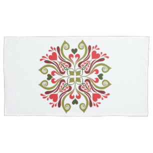 Hungarian Tulip Floral Motif Pillow Case
