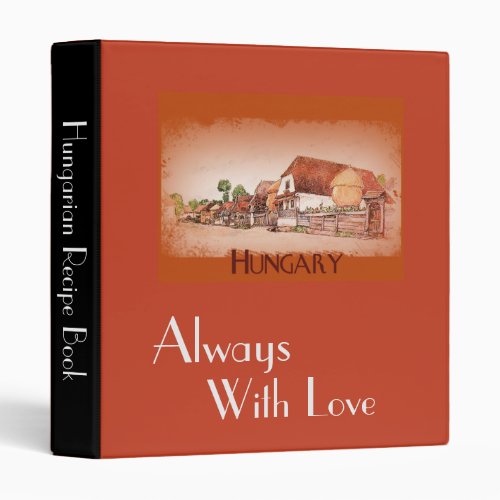 Hungarian Cookbook binder
