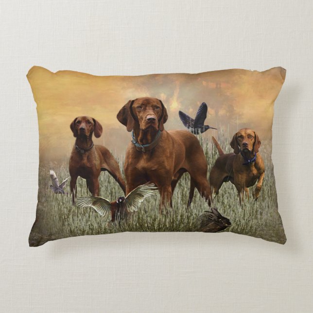 Hungarian Vizsla Art   Accent Pillow (Front)