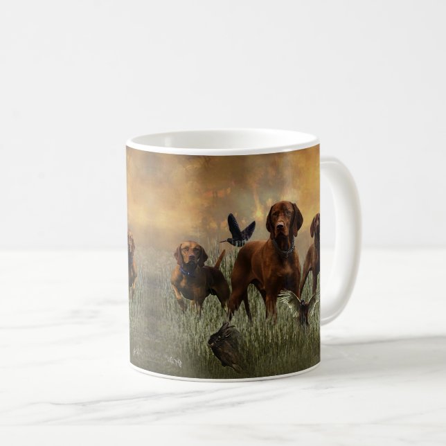 Hungarian Vizsla Art   Coffee Mug (Front Right)