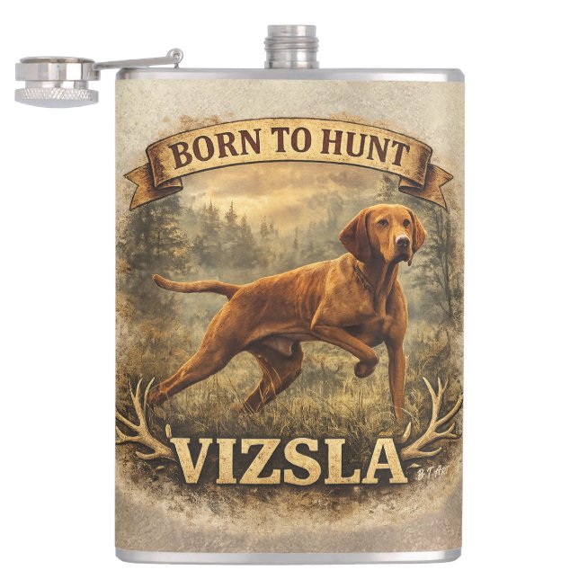 Hungarian Vizsla Art    Flask (Opened)