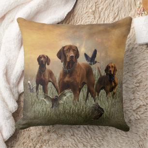 Hungarian Vizsla Art Throw Pillow