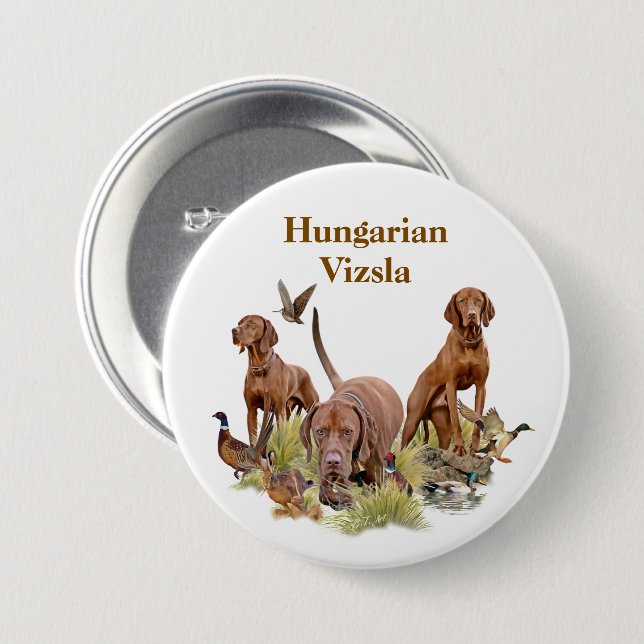 	Hungarian Vizsla Button (Front & Back)