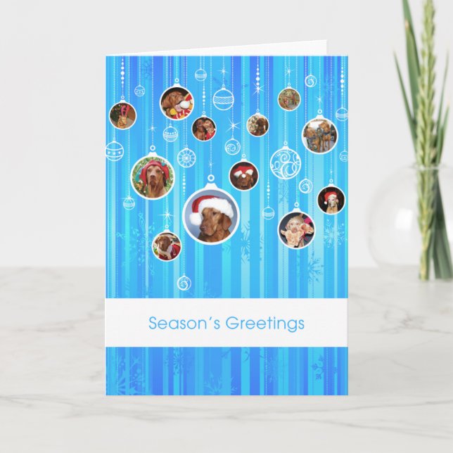 Hungarian Vizsla Christmas Card 009 (Front)