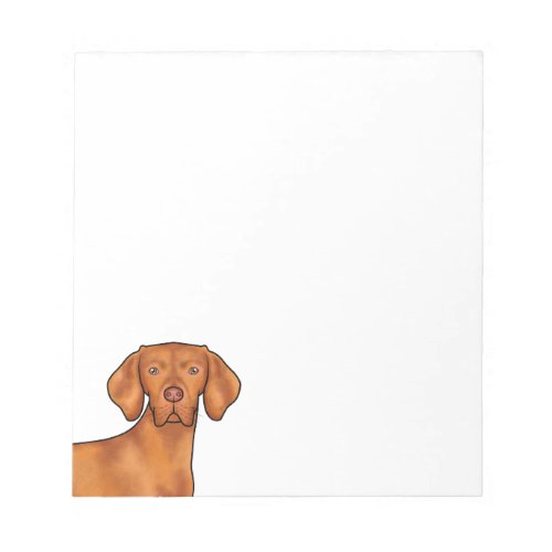 Hungarian Vizsla Cute Cartoon Pointer Dog Head Notepad