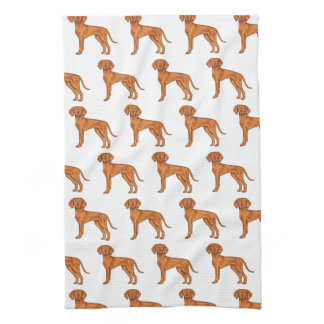 Hungarian Vizsla Cute Cartoon Pointer Dog Pattern Kitchen Towel