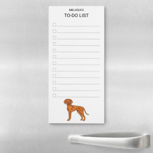 Hungarian Vizsla Cute Pointer Dog Dog To-Do List Magnetic Notepad