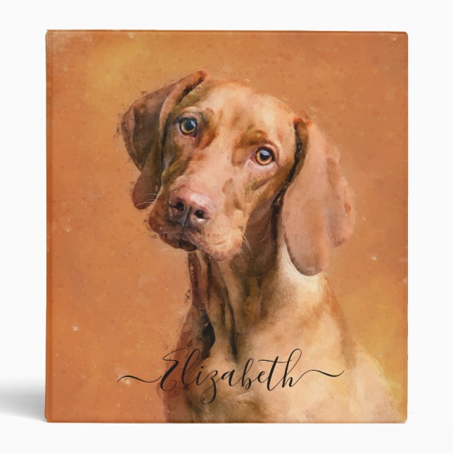 Hungarian Vizsla Dog 3 Ring Binder (Front)