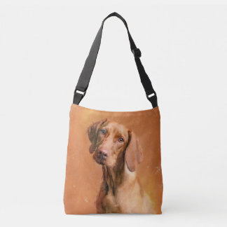 Hungarian Vizsla Dog Art Painting Crossbody Bag