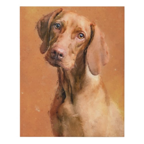 Hungarian Vizsla Dog Art Painting Faux Canvas Print