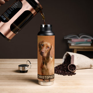 Hungarian Vizsla Dog Art Painting Water Bottle